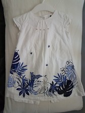 Abito smanicato bianco da bimba Grain de Blé - 18 mesi