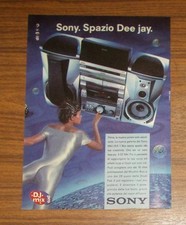 Rara Pubblicità Vintage SONY RX110AV DJ Mix Pro Space Impianto HiFi 1998