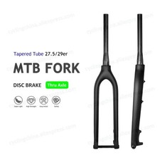 Forcella rigida asse passante carbonio opaco 27,5/29er mountain bike freno a disco forcelle rigide