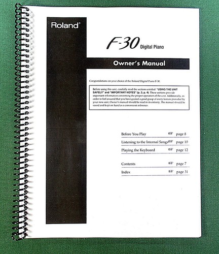 Roland owner s - roland, f-30