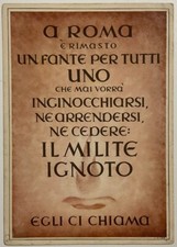 RSI A ROMA E’ RIMASTO UN FANTE CARTOLINA VIAGGIATA 1945 IL MILITE IGNOTO 