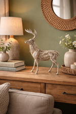 Silver Resin Stag Ornament –