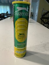 4 palline da tennis vintage Slazenger Wimbledon Grasscourt NUOVE SIGILLATE