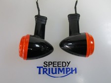 TRIUMPH BONNEVILLE T120 T100 THRUXTON R STREET CUP COPPIA INDICATORI POSTERIORI NERI