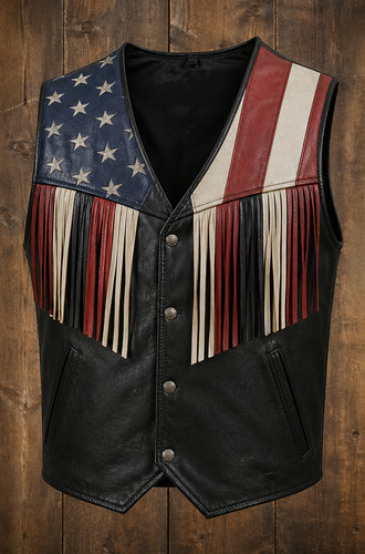 Gilet biker uomo pelle nera