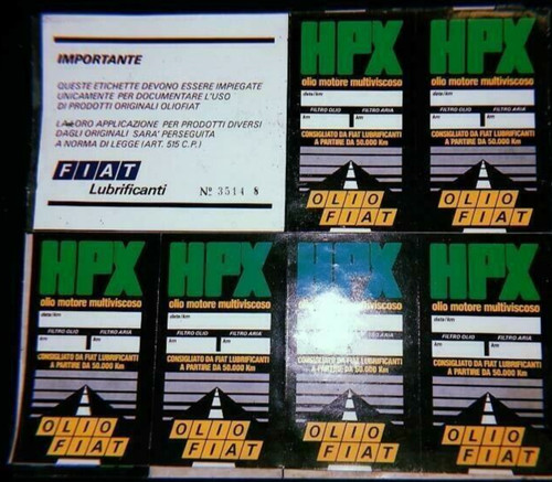 Olio fiat hpx oil service - hpx,