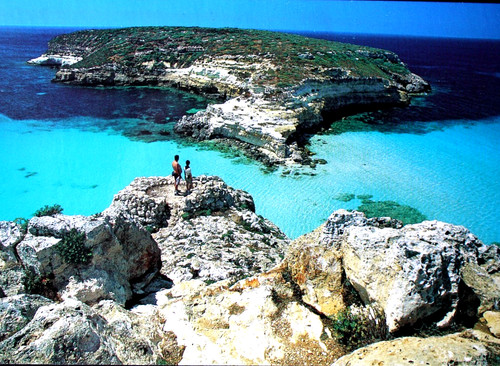 Cartolina lampedusa - lampedusa, (ag)