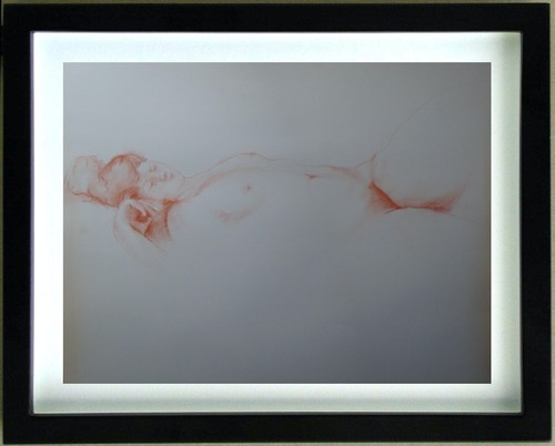 Disegno sanguigna femminile - nu,