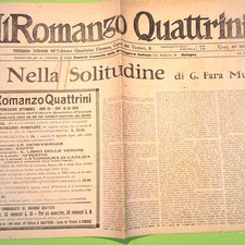 NELLA SOLITUDINE IL ROMANZO QUATTRINI NOVEMBRE 1921 N 503