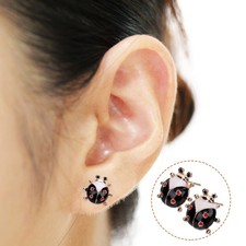  1 coppia Orecchini a perno di coccinella piccoli orecchini di coccinella di
