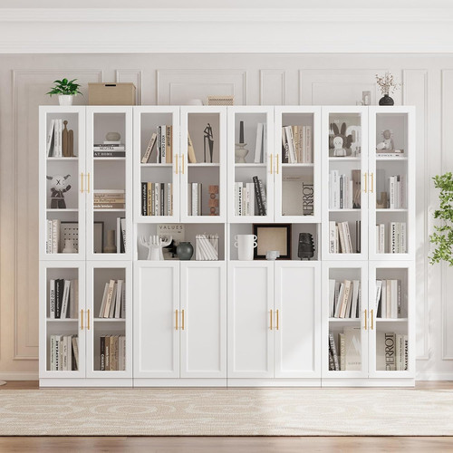 Libreria con ante vetro - libreria,