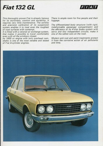 Fiat 132 1600 - gl, 1974-1975
