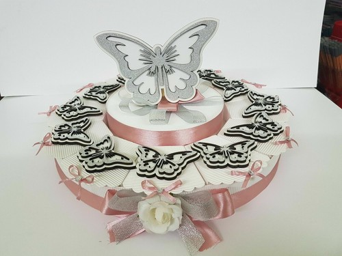 Torta bomboniera farfalle - bomboniera,