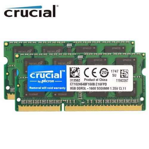 Crucial ddr3l 2x8 gb - 16,
