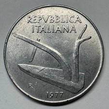 Moneta 10 Lire Italia 1977 -