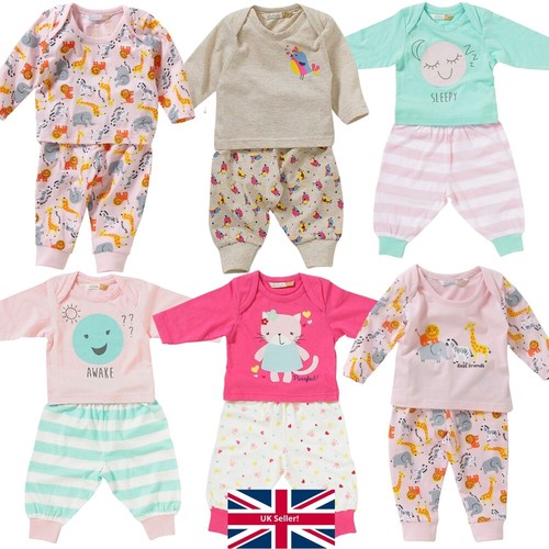 Baby girls long pyjamas pjs - girls,