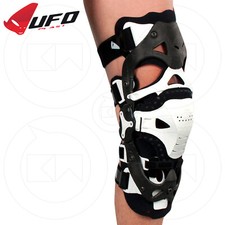 GINOCCHIERA TUTORE PROFESSIONALE UFO MORPHO FIT MOTO CROSS ENDURO BIANCO SX S/M