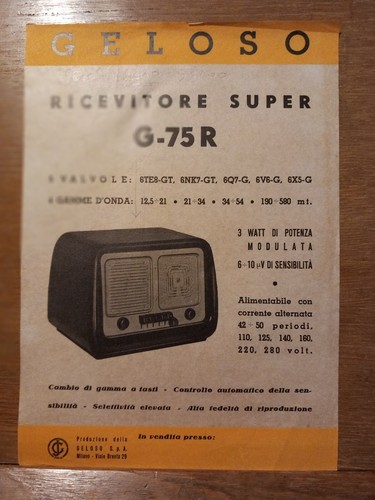 Geloso ricevitore super 75 - g-,