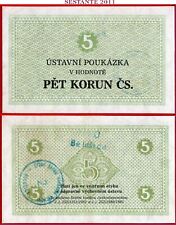 CECOSLOVACCHIA Banca di Stato prigione interna Belusice vaucher 5 corone 1981 XF++