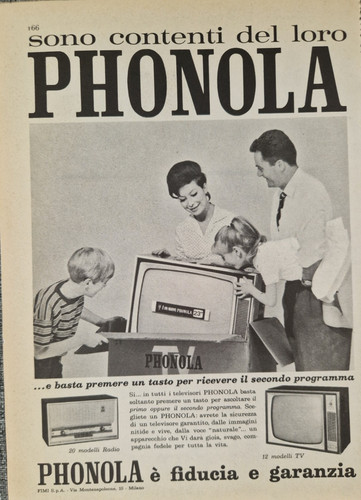 Phonola televisione vintage - phonola,