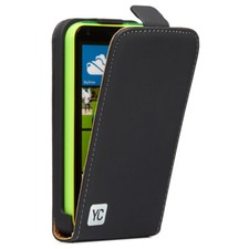 Custodia cellulare per Microsoft Nokia Lumia 620 flip case cover protettiva nera