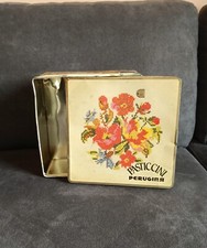 Scatola di Latta metallica Perugina vintage pasticcini 22 x 22 x 10,5 cm 500 gr