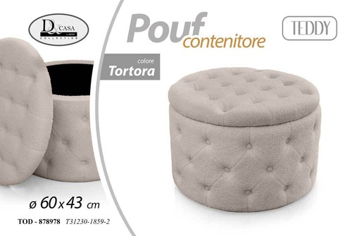 Pouf contenitore velluto - contenitore,