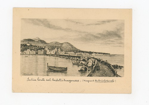Cartolina ischia ponte - ischia,