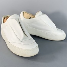 Maison Margiela Taglia 8 Sneakers Bianche In Pelle Elastiche Slip On