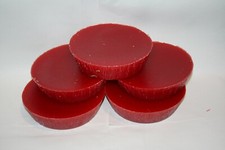 Paraffina raffinata con stearina colorata rosso, cera per candele 5 kg