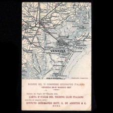Cartolina Postcard Venezia Congresso Geografico Touring Club Italiano 1907