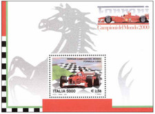 2001 Italia - Foglietto Ferrari campione del mondo di Formula 1 - 1 BF 1 val MNH