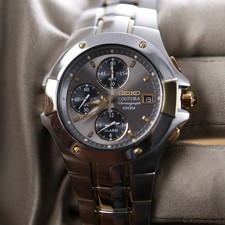 Seiko Coutura - Orologio Sveglia Cronografo (Rif.: 7T62-0FA0) - Bicolore - Quarzo