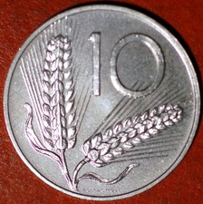 Italia 10 Lire 1970 KM# 93