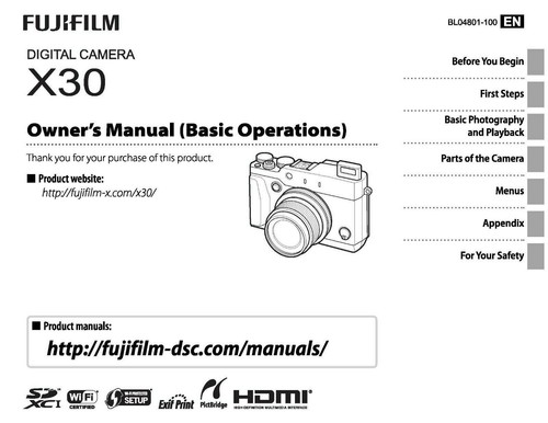 Fuji fujifilm x30 manuale - fuji,