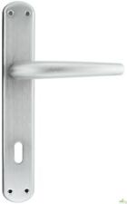 COPPIA 2 MANIGLIA PORTA INTERNA PLACCA LEGA TORINO 8/90 CROMO CROMATO SATINATO