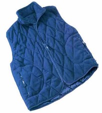 SMANICATO / GILET BLU SCURO IN
