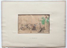 Leon Voirin Disegno Acquerello