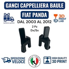 Ganci supporto mensola cappelliera baule Fiat Panda 2003 2012 2Pz