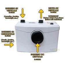 TRITURATORE MACERATORE WC SANITARIO LAVANDINO DOCCIA VASCA 600 w tipo sanitrit