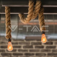 LAMPADARIO IN CORDA CON