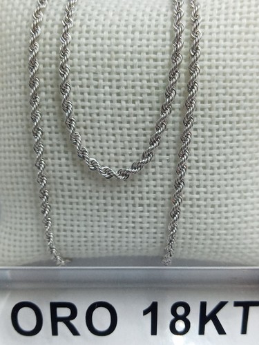 Collana oro bianco 750 18 - oro,