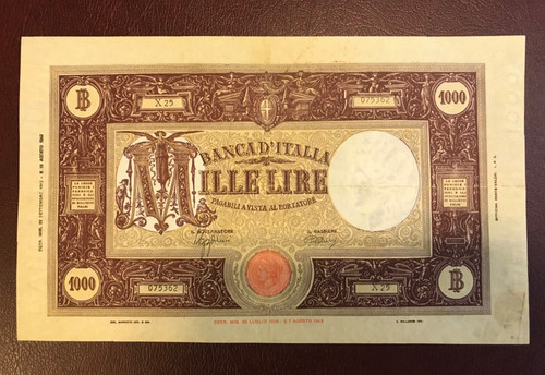 1000 lire barbetti grande - lire, m
