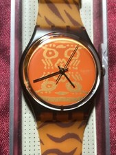 Orologio da polso SWATCH Gent SKIN PRINT (GF103)-NUOVO/NOS-Stile indiano-Marrone-L@@K!