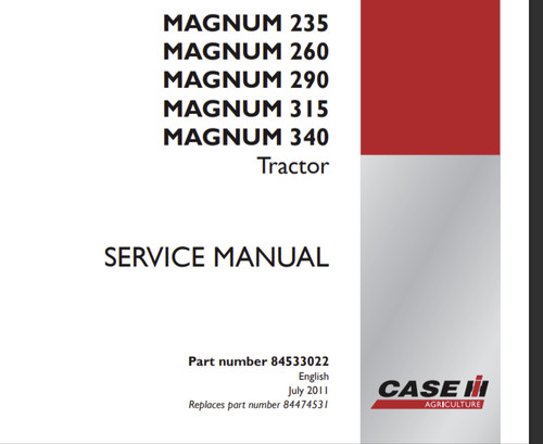 Manuale servizio trattore case - manuale,