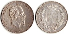 VITT. EMAN. II 5 LIRE 1875R -