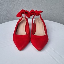 Scarpe donna scamosciate rosse