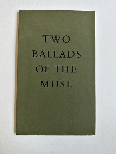 Two ballads the muse - ballads, of
