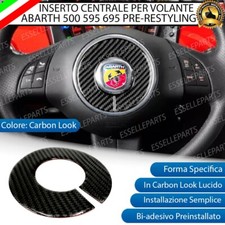 INSERTO CENTRALE VOLANTE IN CARBON LOOK PER ABARTH 500 595 695 PRE-RESTYLING