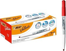 Bic 12 pz Pennarello marcatore Velleda 1741 punta tonda tratto da 1,4 mm rosso